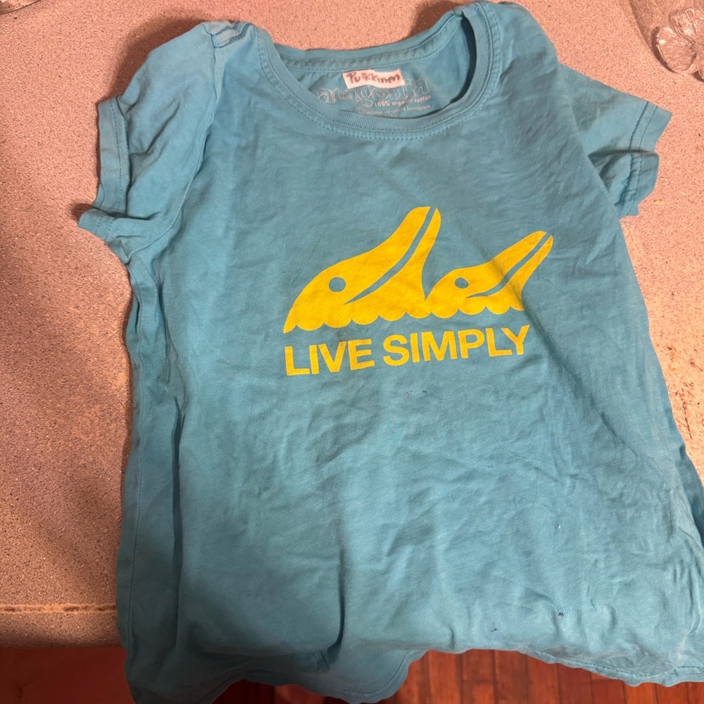 Patagonia organic cotton girls size small 7-8 top